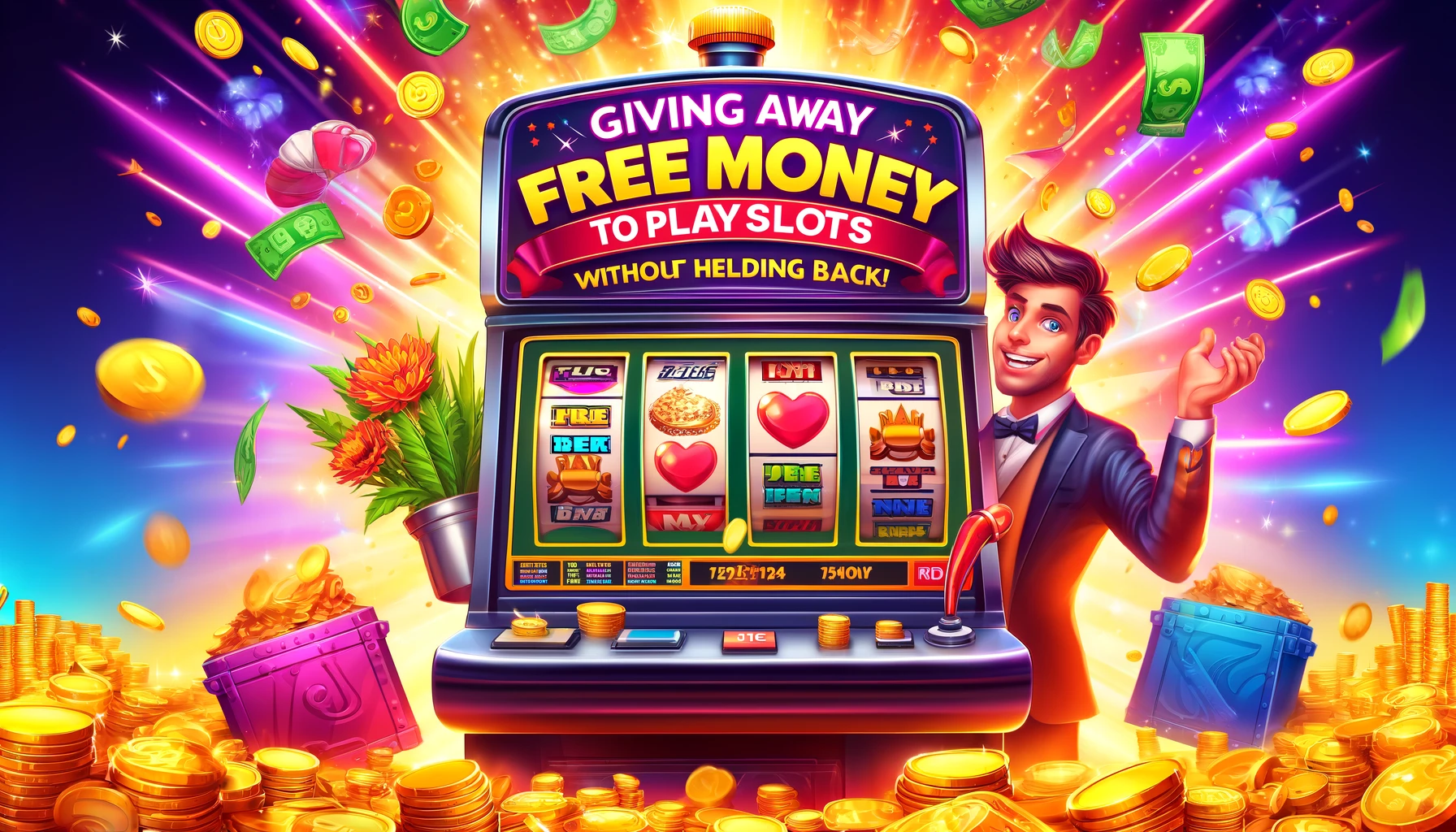 Giving away free money to play slots without holding back